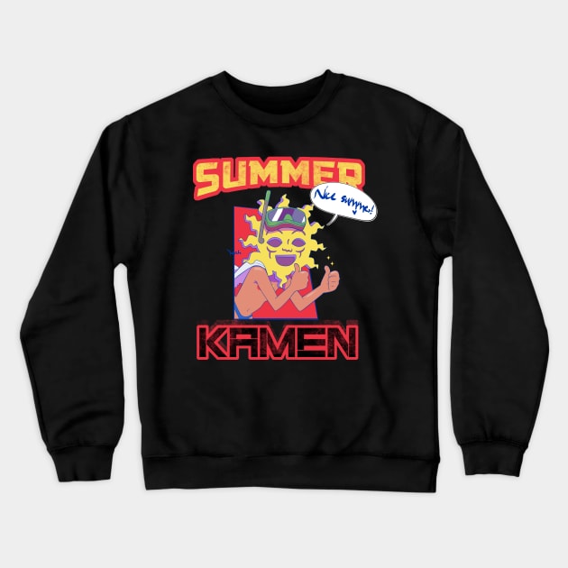 Summer Kamen Crewneck Sweatshirt by PsychoDelicia